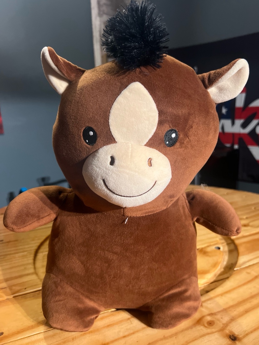 Toy Box Plush Horse Brown Stuffed Animal Toy Squishy 12 inch